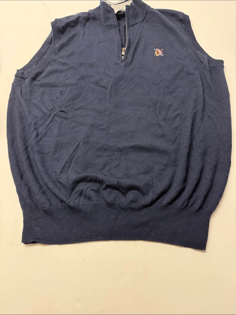 Peter Millar Navy Half-Zip Sleeveless Sweater Vest